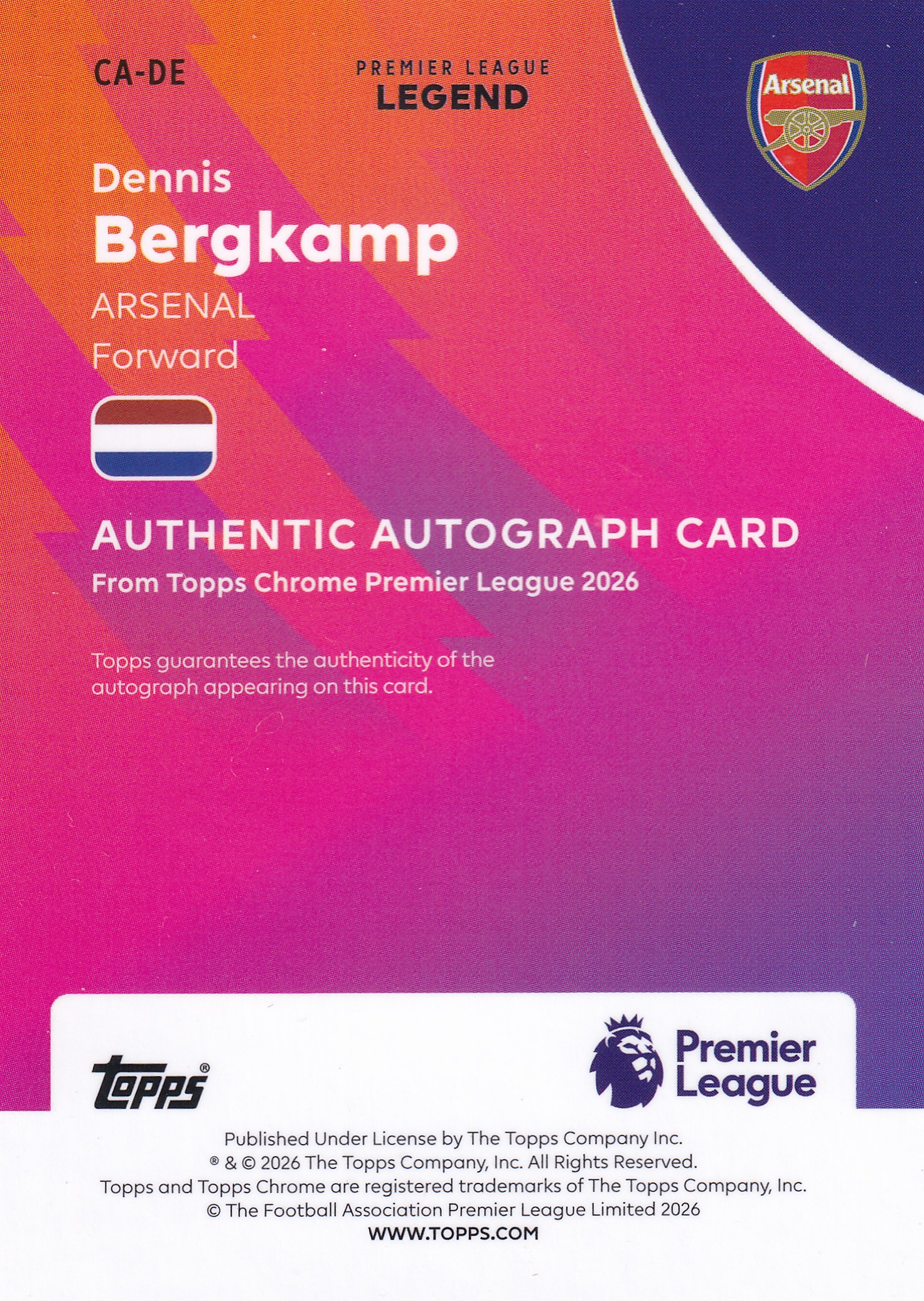 Dennis Bergkamp Auto
