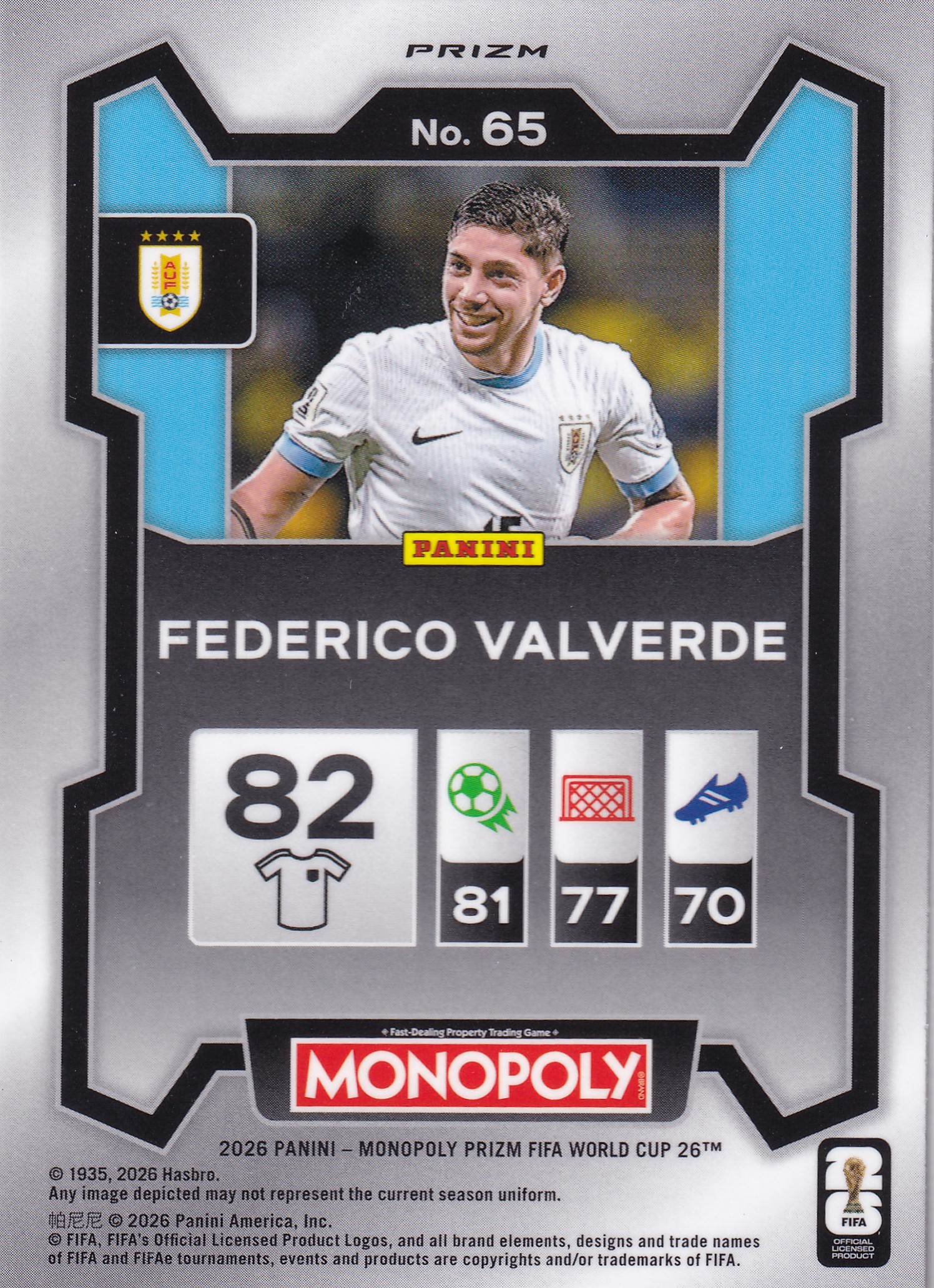 Federico Valverde Gold Cracked Ice Prizm