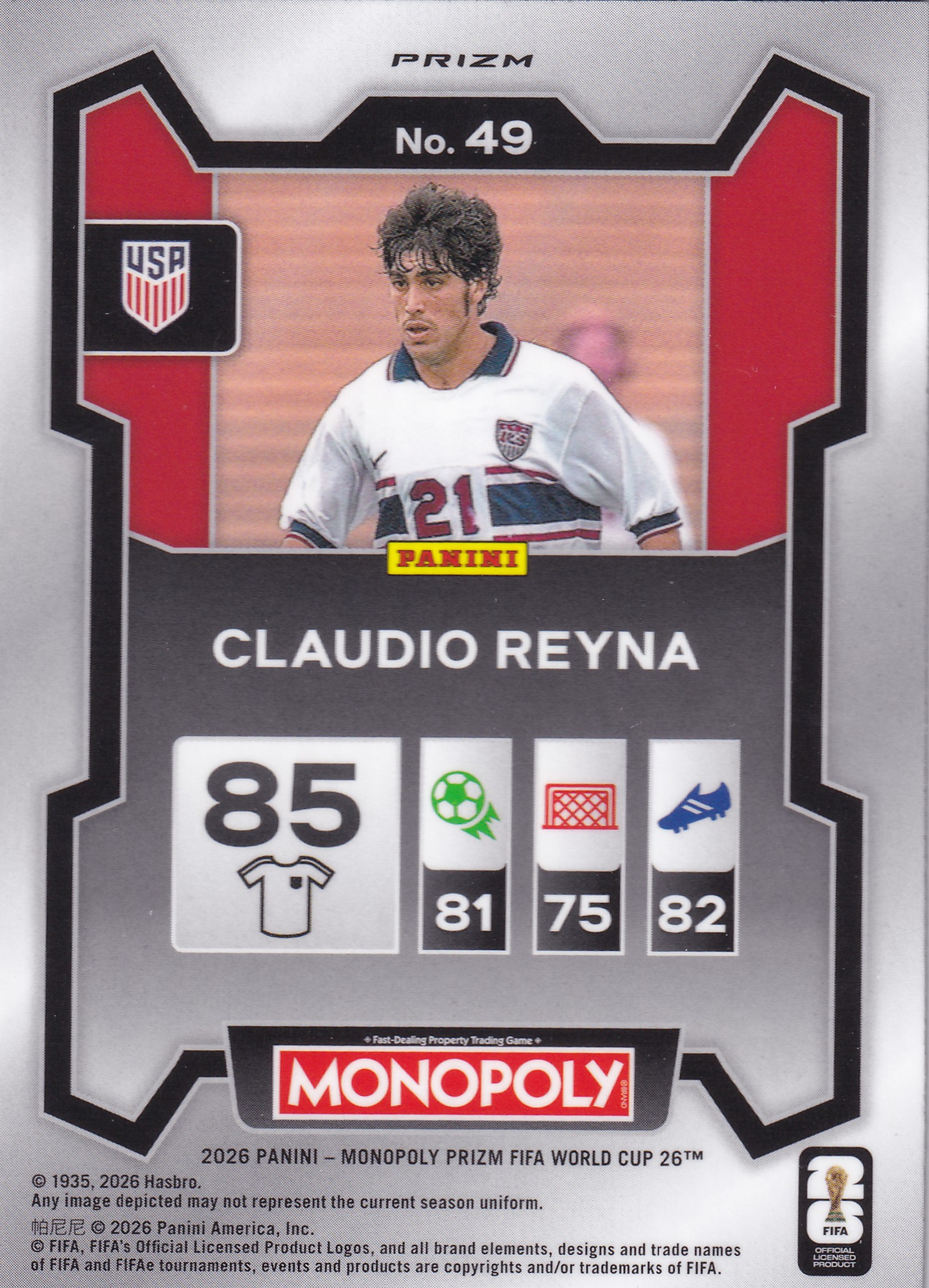 Claudio Reyna Gold Cracked Ice Prizm