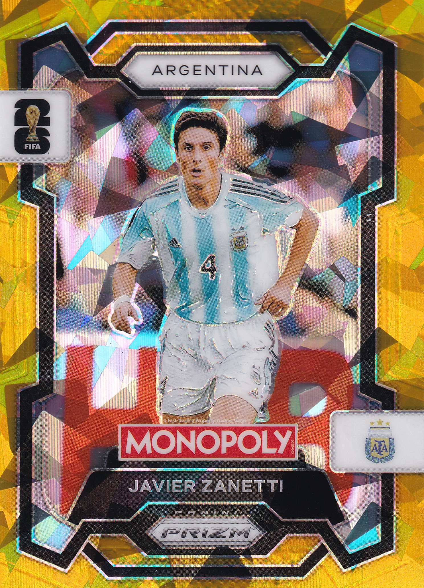 Javier Zanetti Gold Cracked Ice Prizm