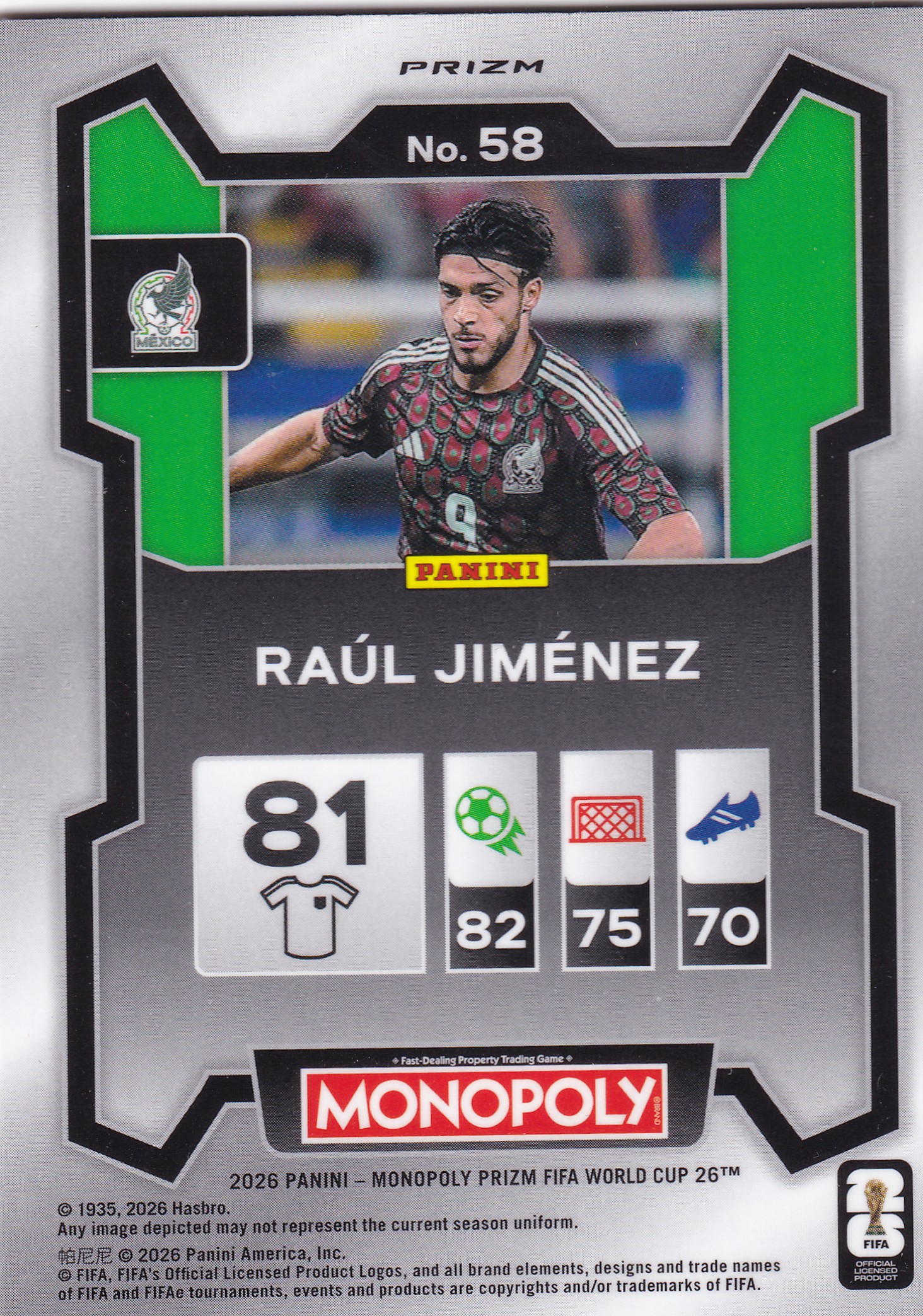 Raul Giminez Gold Cracked Ice Prizm
