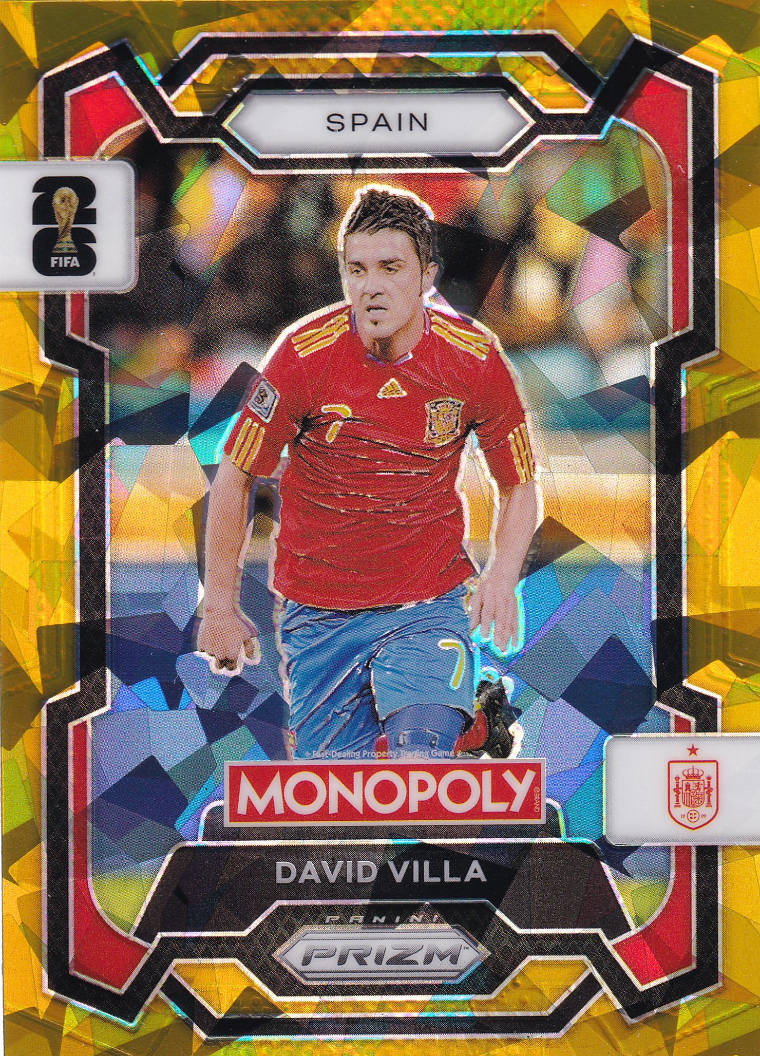 David Villa Gold Cracked Ice Prizm
