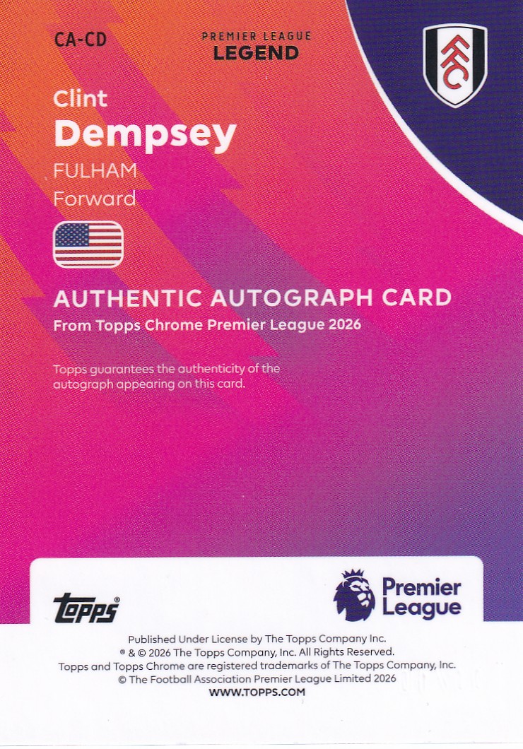 Clint Dempsey Cracked Ice Auto /15