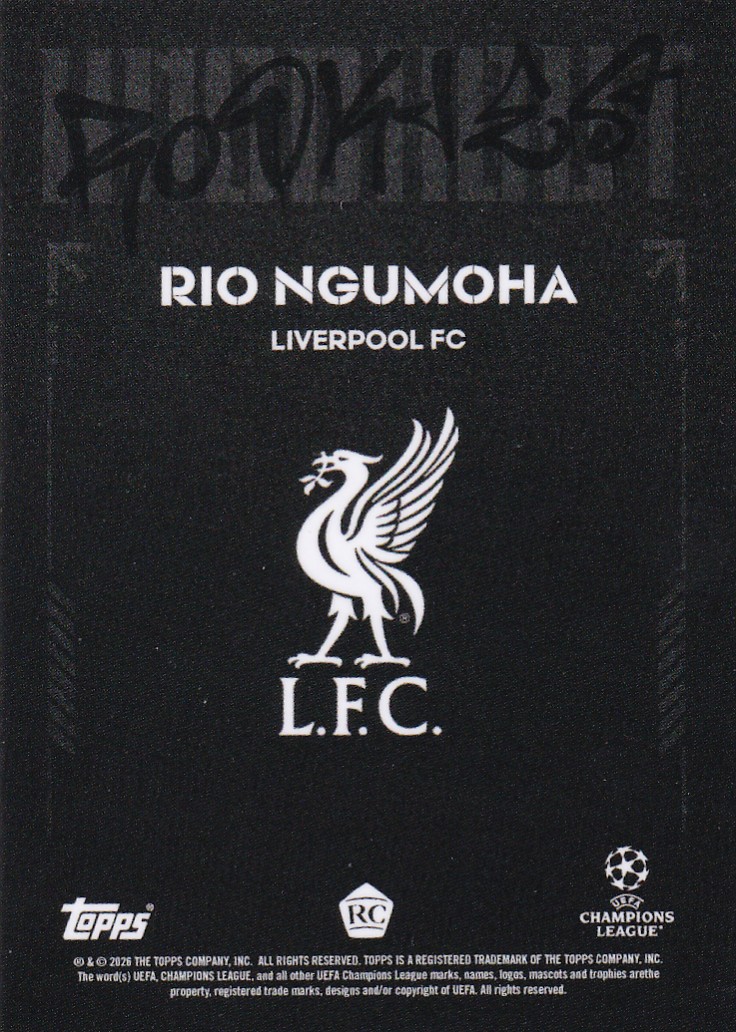Rio Ngumoha "Rookies" Insert